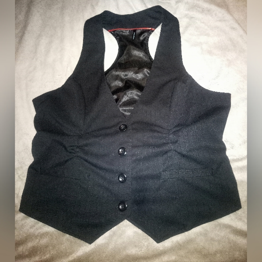 Classic Black Women's Tailored Vest